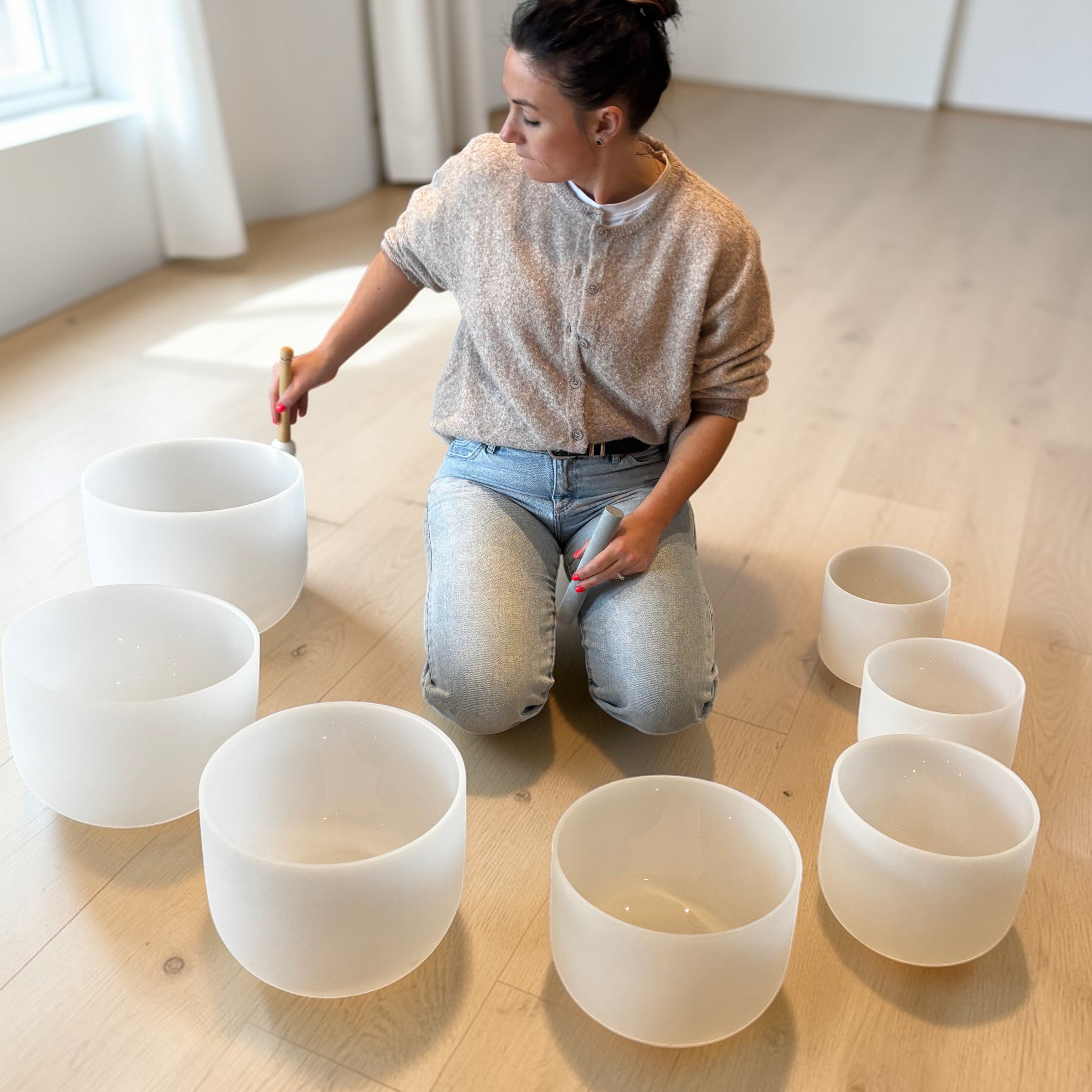 Full Set Of 7 Pitch Perfect Crystal Singing Bowls | ASH&STONE