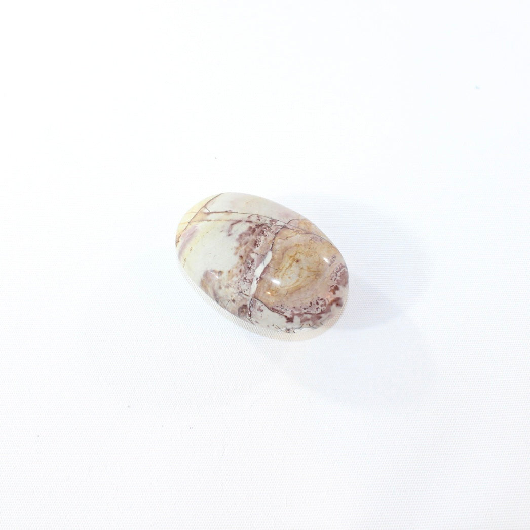 Pink polychrome jasper palm stone | ASH&STONE Crystal Shop Auckland NZ