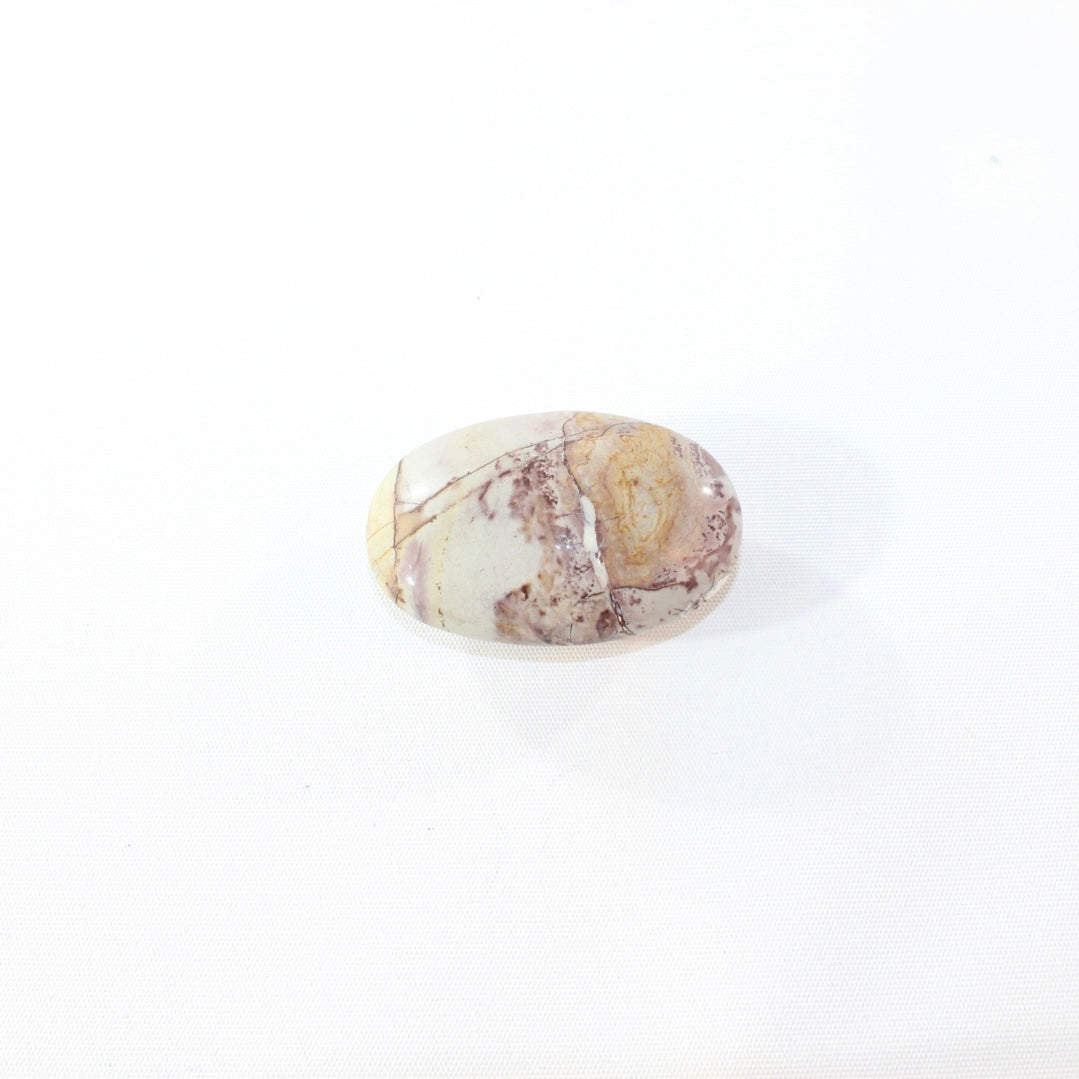 Pink polychrome jasper palm stone | ASH&STONE Crystal Shop Auckland NZ