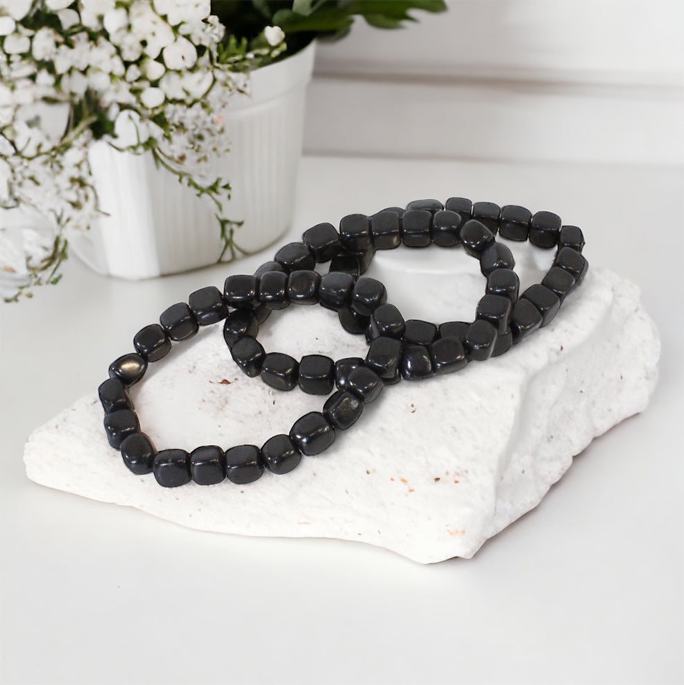 Shungite crystal bracelet | ASH&STONE Crystal Jewellery Shop Auckland NZ