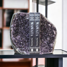 Load image into Gallery viewer, Large amethyst crystal bookends polished edging 4.69kg | ASH&amp;STONE Crystals Shop Auckland NZ
