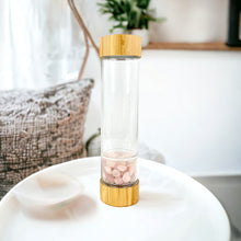 Load image into Gallery viewer, Crystal Water Bottles NZ: ASH&amp;STONE rose quartz crystal water bottle
