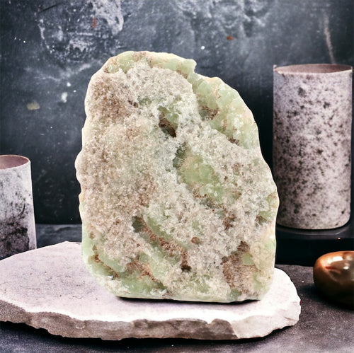 Large green apophyllite with stilbite crystal cluster 1.95kg | ASH&STONE Crystals Shop Auckland NZ