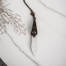 Load image into Gallery viewer, Clear quartz crystal pendulum | ASH&amp;STONE Crystals Shop Auckland NZ
