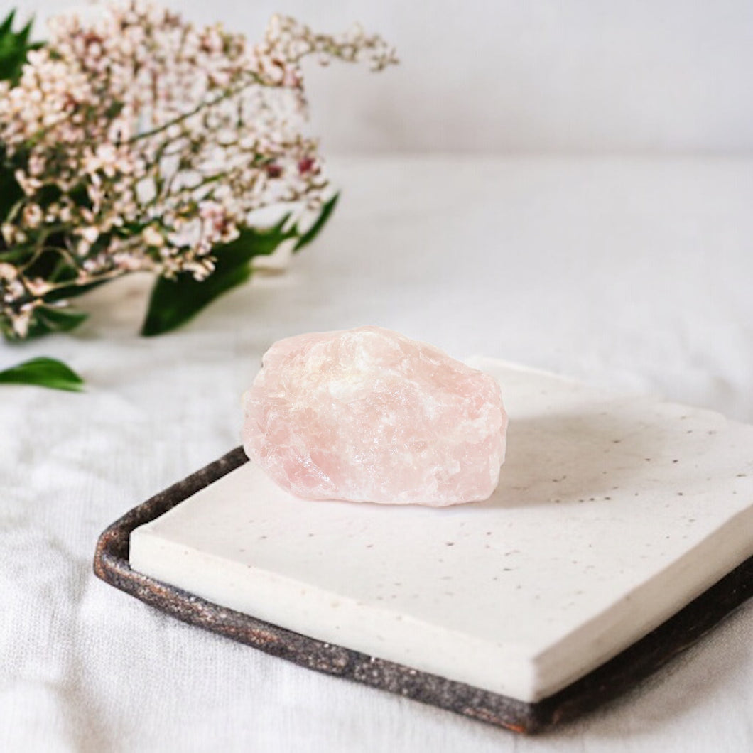 Rose quartz crystal chunk | ASH&STONE Crystals Shop Auckland NZ