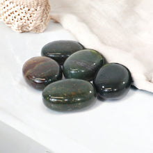 Load image into Gallery viewer, Bloodstone crystal palm stone | ASH&amp;STONE Crystals NZ
