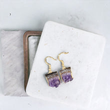 Load image into Gallery viewer, Amethyst crystal earrings | ASH&amp;STONE Crystal Jewellery NZ
