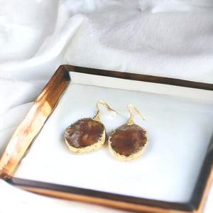 Agate crystal drop earrings | ASH&STONE Crystal Jewellery Shop Auckland NZ