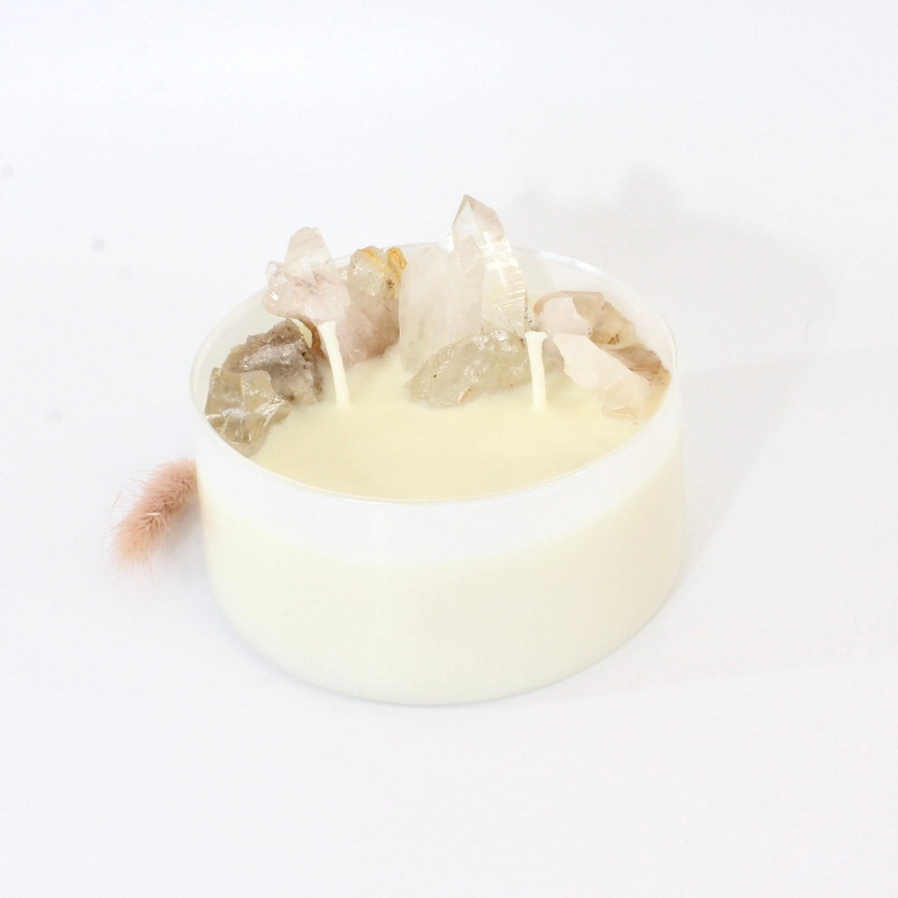 Large bespoke crystal garden | clear quartz crystal artisan candle | ASH&STONE Candle Shop Auckland NZ