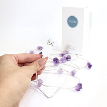 Load image into Gallery viewer, Amethyst crystal fairy lights | ASH&amp;STONE Crystals Shop Auckland NZ
