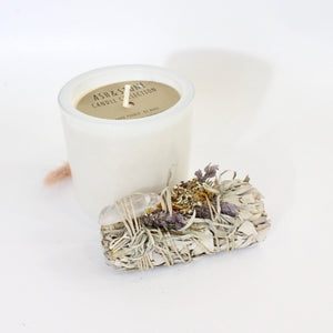 Artisan candle & sage gift pack | ASH&STONE Crystals & Candles Auckland NZ
