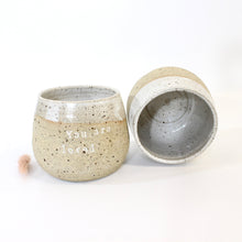 Load image into Gallery viewer, Bespoke NZ-made &#39;You are loved&#39; affirmation ceramic tumbler | white | ASH&amp;STONE Ceramics Shop Auckland NZ
