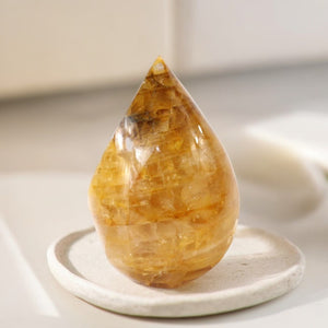 Large golden healer crystal flame 2.39kg | ASH&STONE Crystals Shop Auckland NZ