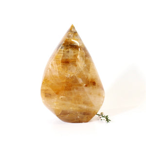 Large golden healer crystal flame 2.39kg | ASH&STONE Crystals Shop Auckland NZ