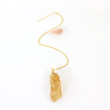 Load image into Gallery viewer, Bespoke NZ-made honey calcite crystal pendant with 20&quot; chain | ASH&amp;STONE Crystal Jewellery Shop Auckland NZ
