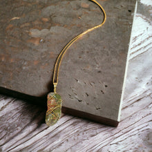 Load image into Gallery viewer, Bespoke NZ-made unakite crystal pendant with 18&quot; chain |  ASH&amp;STONE Crystal Jewellery Shop Auckland NZ
