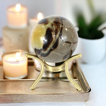 Load image into Gallery viewer, Septarian crystal sphere on stand | ASH&amp;STONE Crystals Shop Auckland NZ
