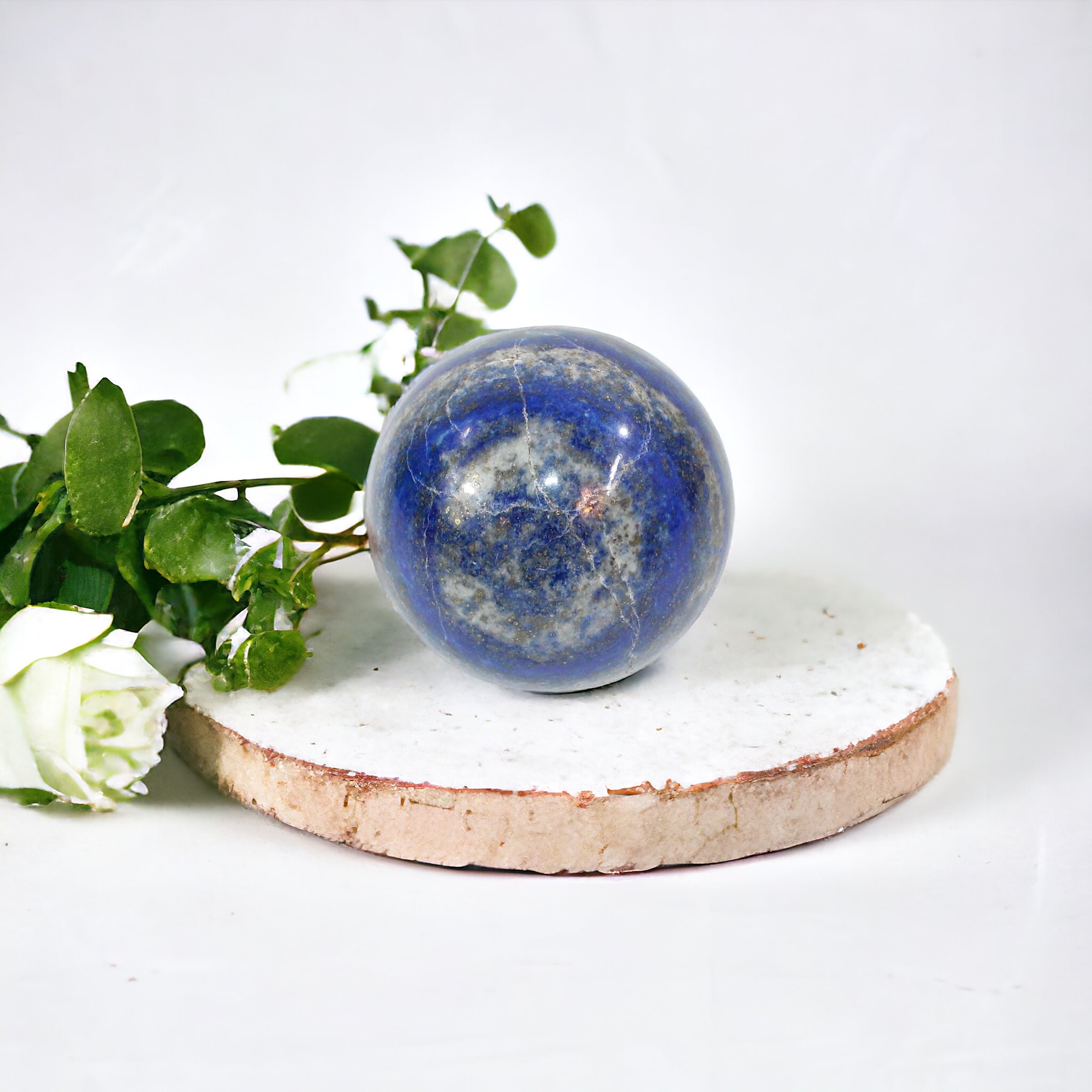 Lapis lazuli polished crystal sphere | ASH&STONE Crystals Shop Auckland NZ