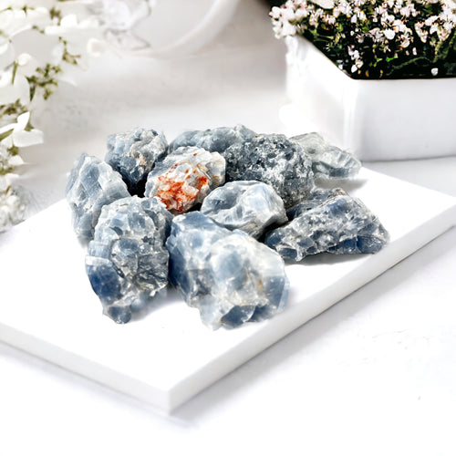 Blue calcite crystal chunk | ASH&STONE 