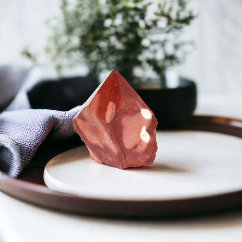 Red jasper crystal point  | ASH&STONE Crystals Shop Auckland NZ