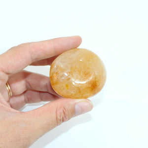 Golden healer polished crystal palm stone | ASH&STONE Crystals Shop Auckland NZ