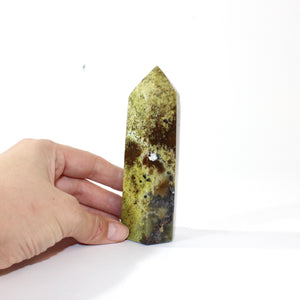 Green opal polished crystal generator | ASH&STONE Crystals Shop Auckland NZ