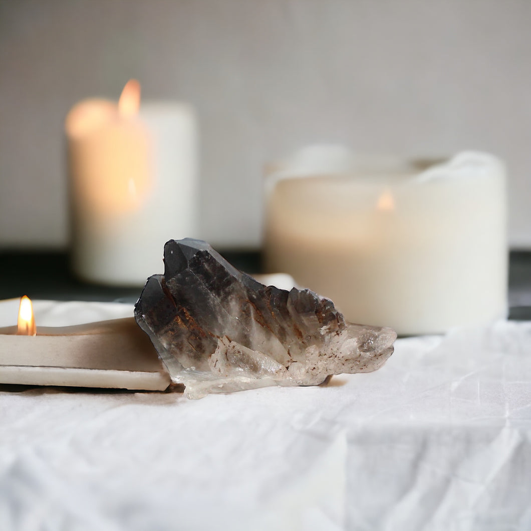 Smoky quartz crystal cluster | ASH&STONE Crystals Shop Auckland NZ