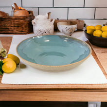 Load image into Gallery viewer, Extra large bespoke NZ handmade teal ceramic bowl | ASH&amp;STONE
