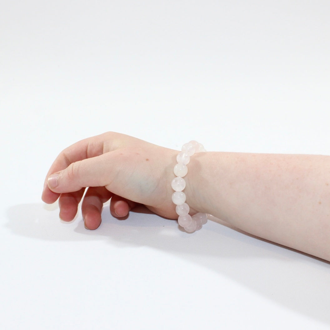 NZ-Made - Kids Rose Quartz Bead Crystal Bracelet| ASH&STONE crystal jewellery, unique as you. Online and Free express shipping. 