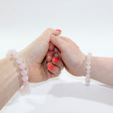 NZ-Made - Kids Rose Quartz Bead Crystal Bracelet| ASH&STONE crystal jewellery, unique as you. Online and Free express shipping. 