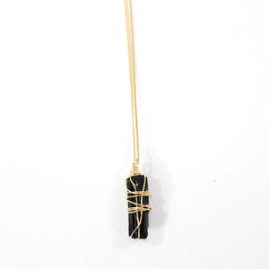 NZ-made black tourmaline crystal pendant necklace | ASH&STONE Crystal Shop Auckland NZ