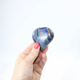 Sodalite Heart. Quiet your mind. Free express shipping. Buy Sodalite crystals online from ASH&STONE Auckland crystal shop. AfterPay available.