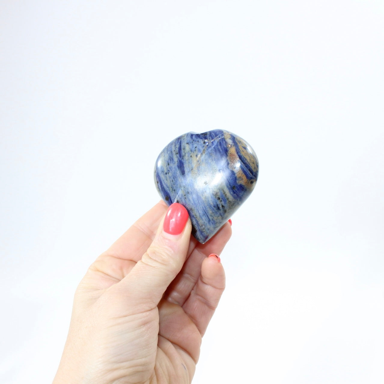 Sodalite Heart. Quiet your mind. Free express shipping. Buy Sodalite crystals online from ASH&STONE Auckland crystal shop. AfterPay available.