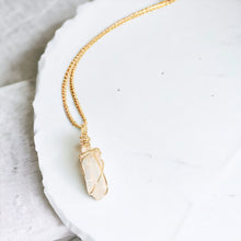 Load image into Gallery viewer, Bespoke NZ-made clear quartz crystal pendant with 18&quot; chain | ASH&amp;STONE Crystals Shop Auckland NZ
