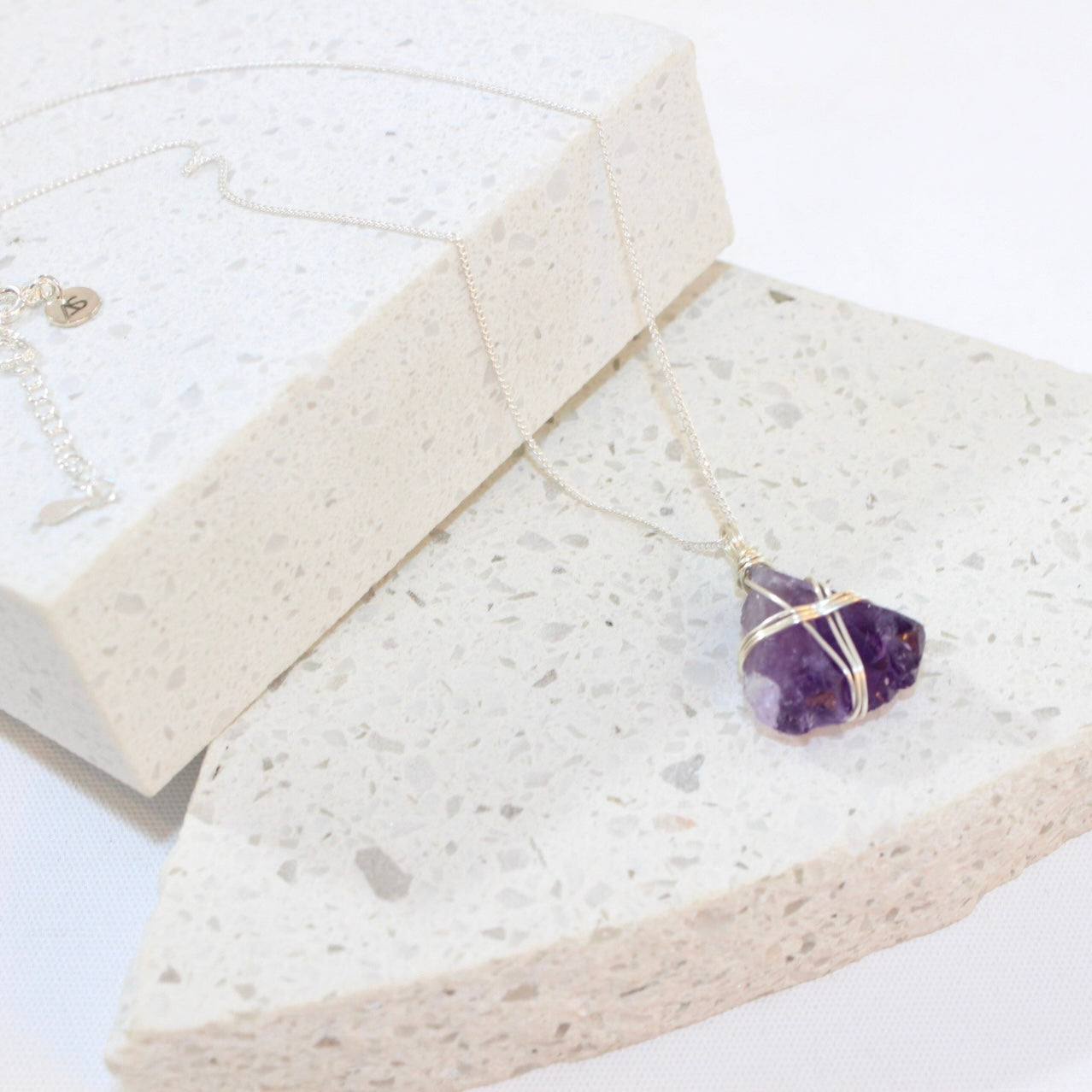Amethyst Necklace Sterling silver | ASH & STONE crystal jewellery. Free express shipping