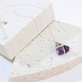 Amethyst Necklace Sterling silver | ASH & STONE crystal jewellery. Free express shipping