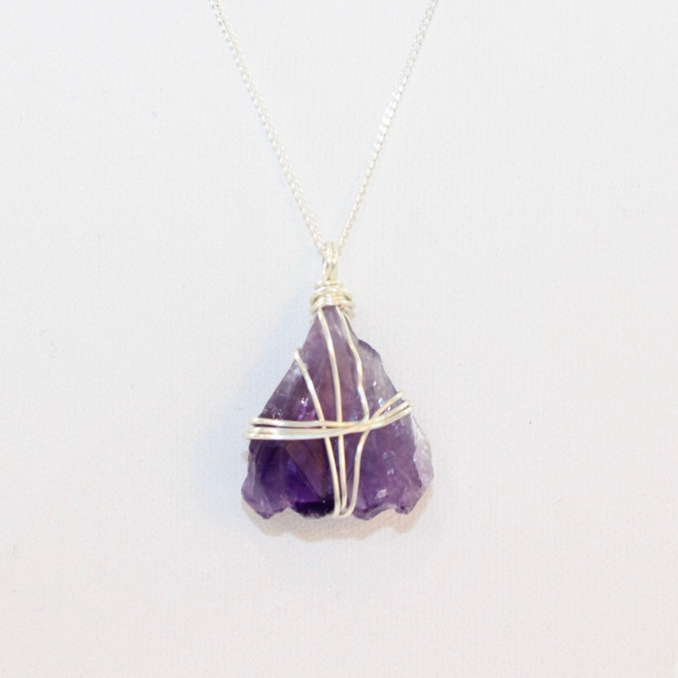 Amethyst Necklace Sterling silver | ASH & STONE crystal jewellery. Free express shipping