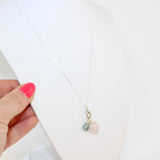 Rose Quartz & Blue Apatite Crystal Necklace | ASH & STONE. Free express shipping NZ Wide 