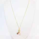 Rose quartz heart and Rutilated Quartz Necklace | ASH & STONE crystal jewellery. Free express Shipping NZ 