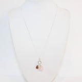 Rose quartz heart and Rutilated Quartz Necklace | ASH & STONE crystal jewellery. Free express Shipping NZ 
