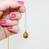 Amber Gold Necklace | ASH & STONE premium crystal jewellery. Free express shipping NZ