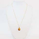 Amber Gold Necklace | ASH & STONE premium crystal jewellery. Free express shipping NZ