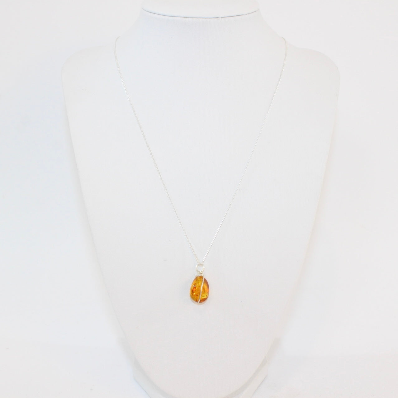 Amber Silver Gold Necklace | ASH & STONE premium crystal jewellery. Free express shipping NZ