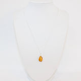 Amber Silver Gold Necklace | ASH & STONE premium crystal jewellery. Free express shipping NZ