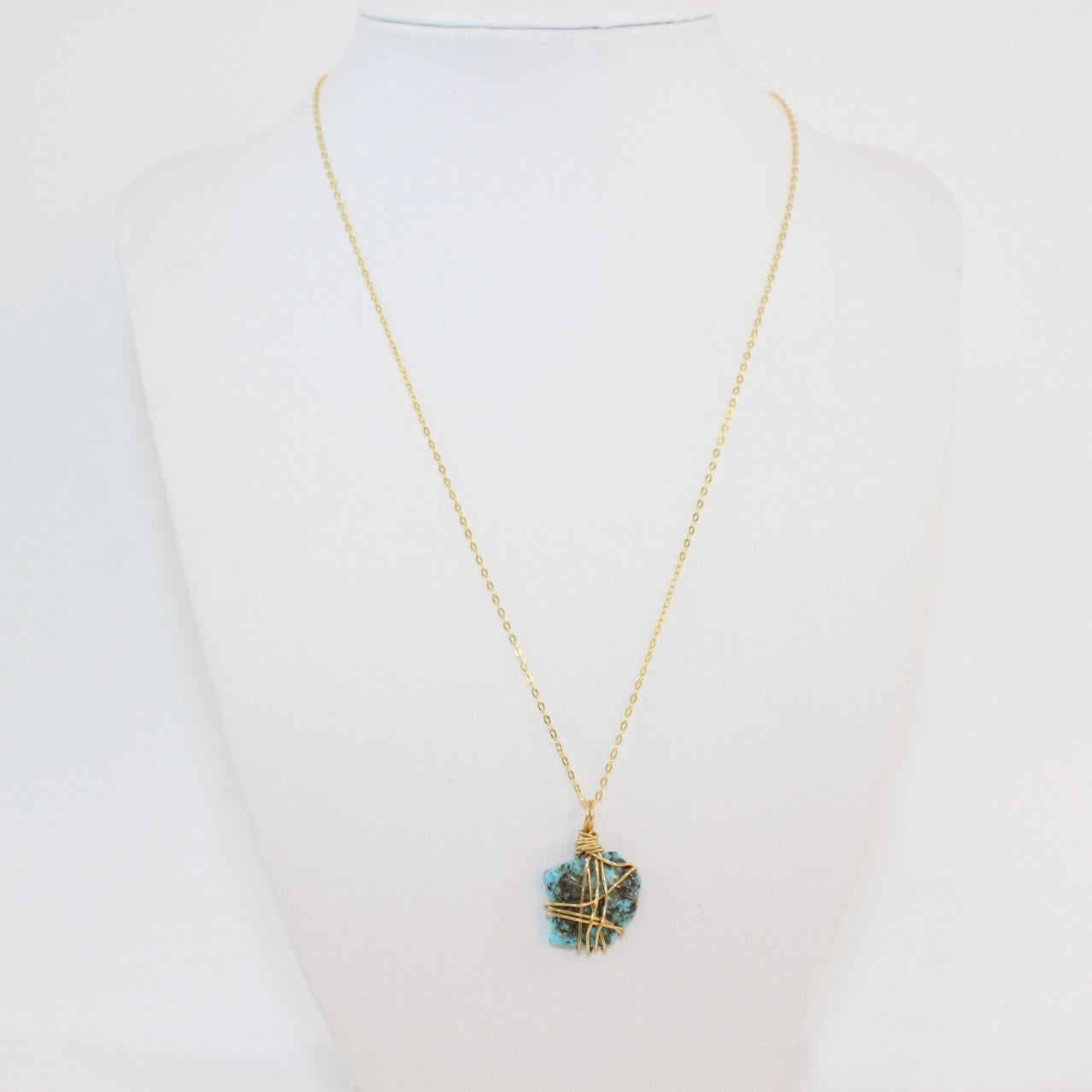 Turquoise Necklace Gold plated |ASH & STONE Crystal jewellery. Free express shipping.