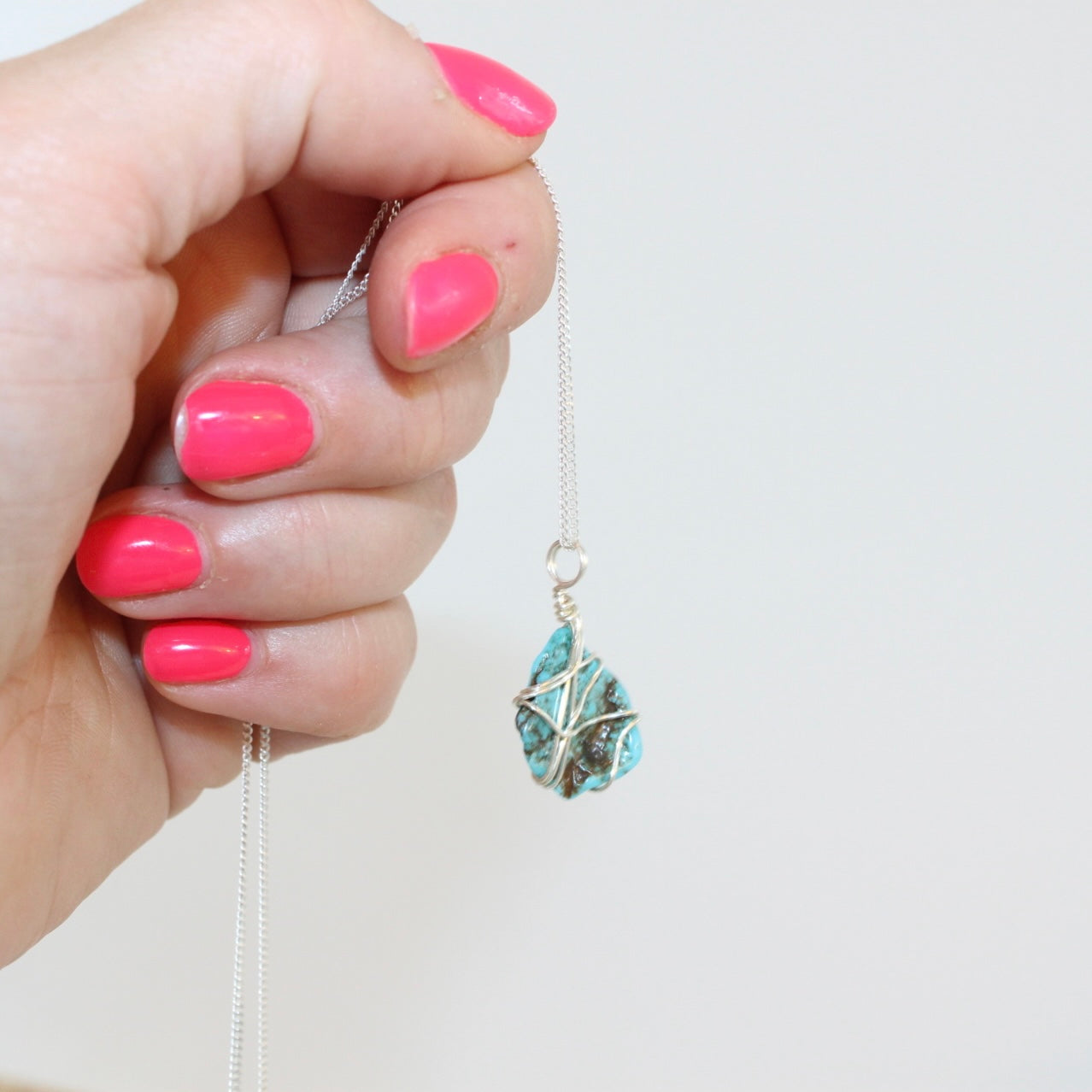 Turquoise Necklace Sterling silver | ASH & STONE Crystal necklaces. Free express shipping. 