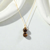 Tiger Eye Gold Necklace | ASH & STONE premium crystal jewellery. Free express shipping NZ 
