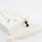 Tiger Eye Gold Necklace | ASH & STONE premium crystal jewellery. Free express shipping NZ 