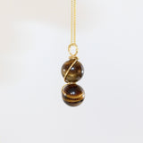 Tiger Eye Gold Necklace | ASH & STONE premium crystal jewellery. Free express shipping NZ 