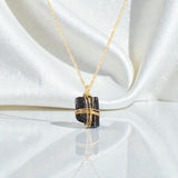 Black Tourmaline Necklace | ASH & STONE Premuim crystal jewellery. Free express shipping NZ 